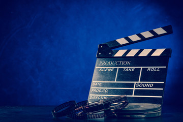 Retro film production accessories still life