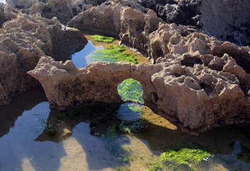 Essaouira, Morocco -  January 6, 2016: Atlantic coast near Essaouira