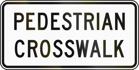 Obraz premium United States MUTCD road sign - Pedestrian crosswalk