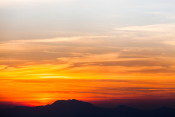 Fototapeta premium colorful dramatic sky with cloud at sunset