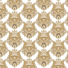 Stylized waterlily pattern. Vector