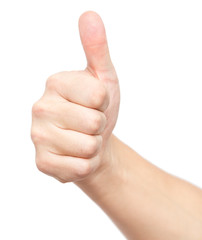 hand on a white background