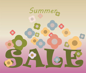 Summer Sale commercial banner. Vector