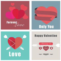 valentine illustration cards