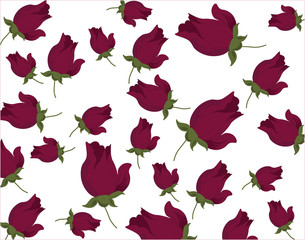 Roses background. Vector