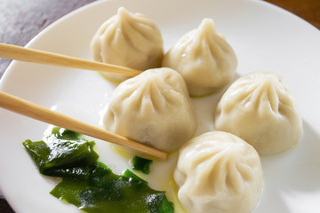 Asian steamed dumplings