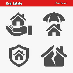 Fototapeta premium Real Estate Icons. Professional, pixel perfect icons optimized for both large and small resolutions. EPS 8 format.