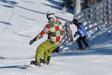 Fototapeta premium Young snowboarder