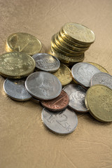 monety - różne waluty, gotówka - obrazy, fototapety, plakaty