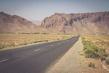 Fototapeta na wymiar Desert road in Morocco