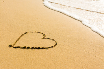 heart on the sand