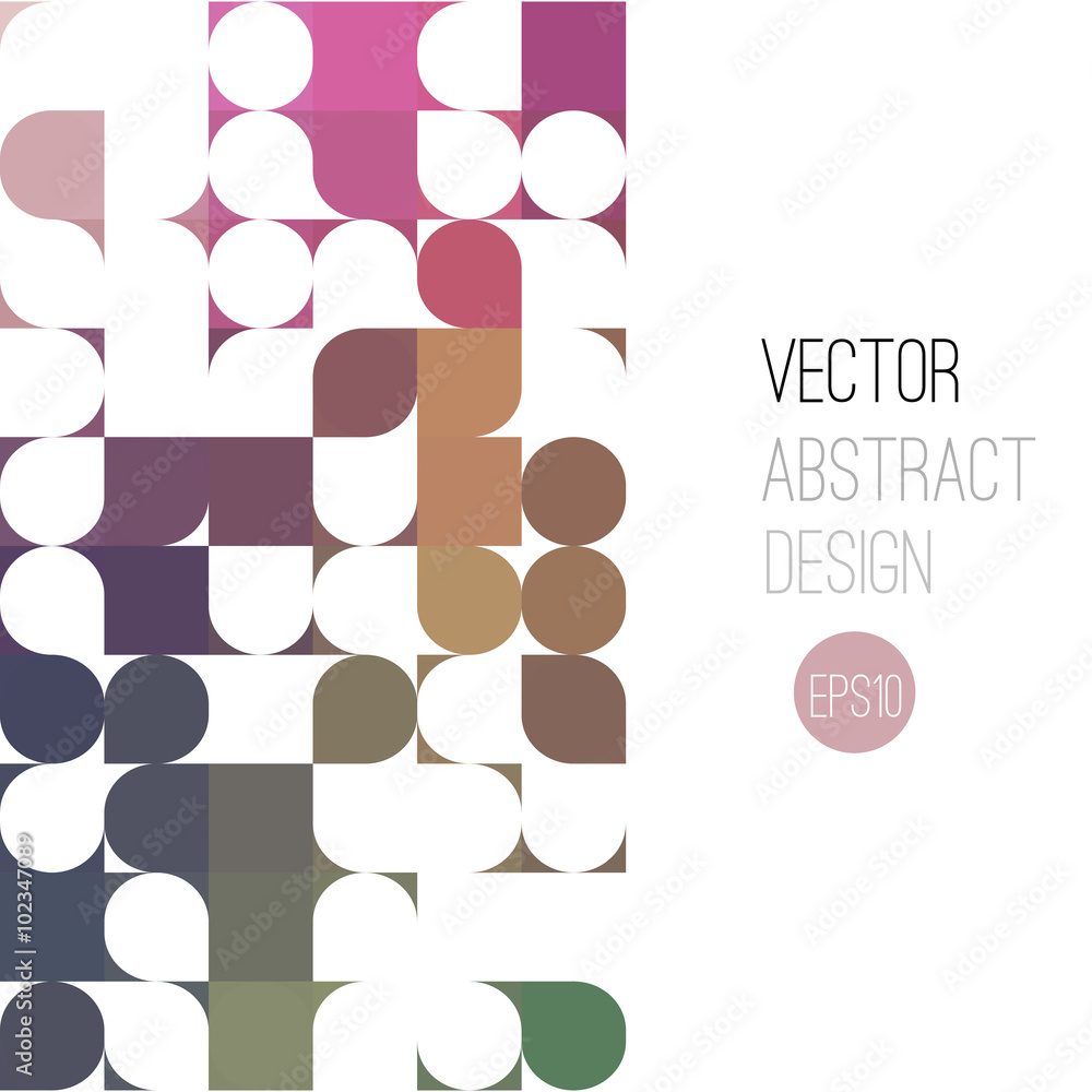 Poster bright abstract retro design. vector background