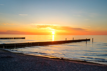 Sunset at the Baltic Sea in Germany
