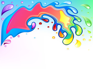 Multicolored wave
