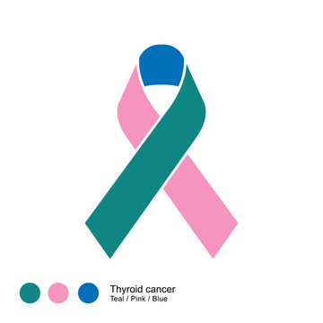 thyroid cancer ribbon vector