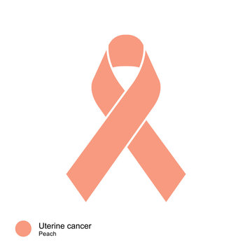 uterine cancer ribbon vector