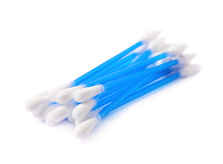 Pile of multiple cotton swabs