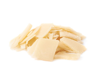 Pile of parmesan cheese flakes