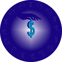 Dollar,All elements are in separate layers color can be changed easily.

