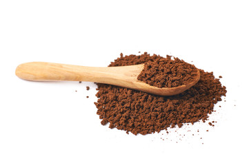 Pile of instant coffee grains