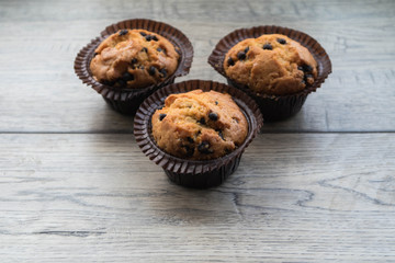 Muffins with chocolate