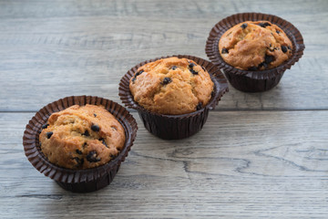 Muffins with chocolate
