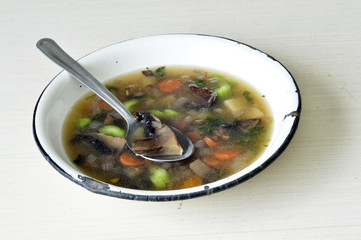 Portobello mushroom soup