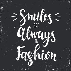 Hand drawn typography poster. Conceptual handwritten phrase Smil