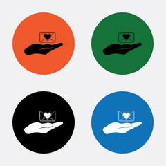 Love letter - Valentine's Day vector icon