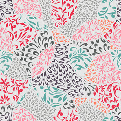 Seamless colorful background with abstract ornament