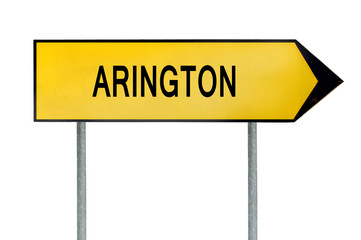 Yellow street concept sign Arington isolated on white