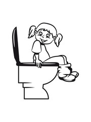wc little girl sitting loo
