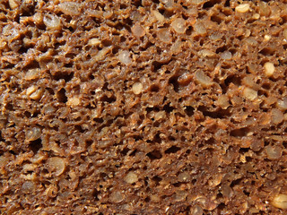 Whole-grain bread. Close-up Bread Texture