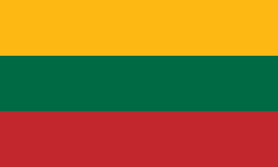 Naklejka premium Flag of Lithuania