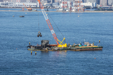東京湾の浚渫工事