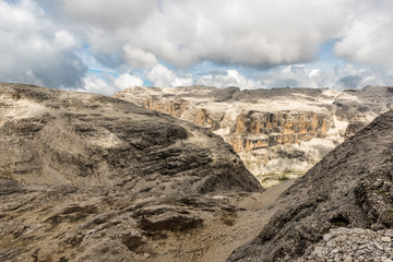 Hiking in the dolomites of Italy - Piz Boe