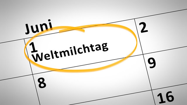 World Milk Day first of june in german language