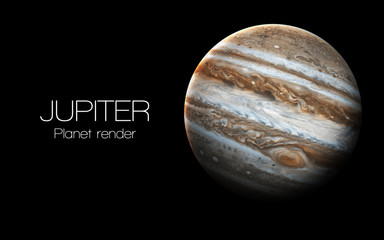 Naklejka na ściany i meble Jupiter - High resolution 3D images presents planets of the solar system. This image elements furnished by NASA.