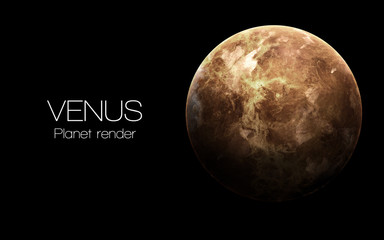 Venus - High resolution 3D images presents planets of the solar system. This image elements furnished by NASA.