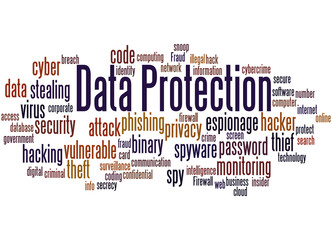 Data Protection, word cloud concept 3