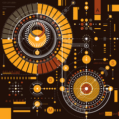 Vector industrial and engineering background, future technical