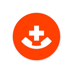 Obraz premium Orange Flat App Icon
