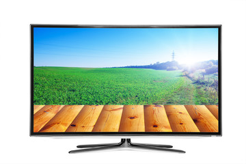 4k monitor isolated on white