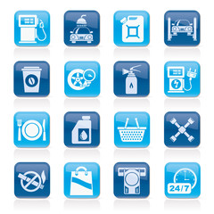 Gas Station Services Icons  - vector icon set