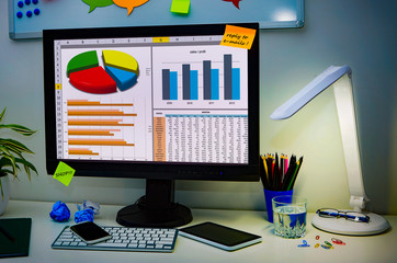Marketing Graph Statistics Digital  Analysis Finance Concept