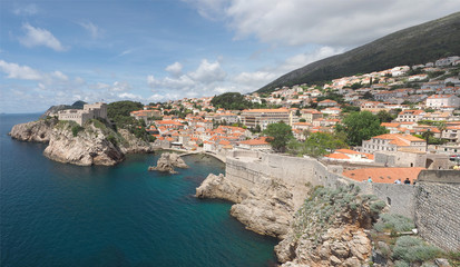 Panorama of Dubrovnik's City Wall and Skyline