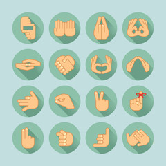 hand icon set