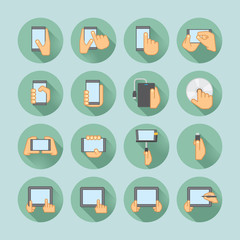 smartphones and tablets icon set