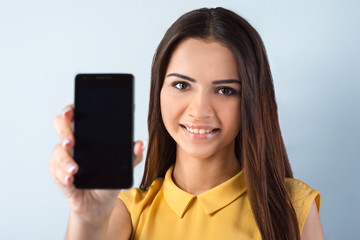 Fototapeta premium Nice photo of young business woman