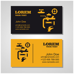Business card for plumbing repairs